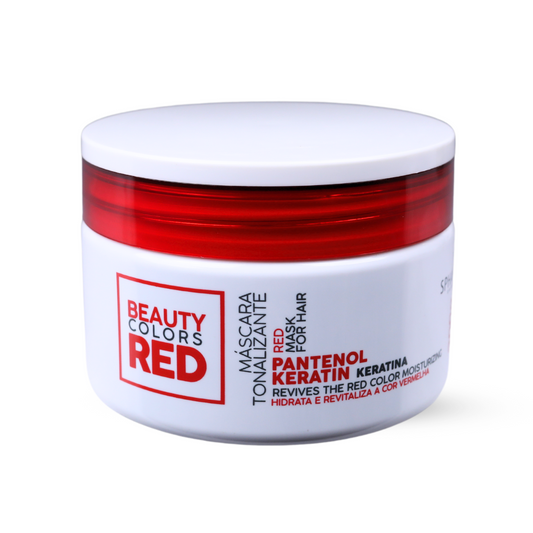 Red Hair Color Mask | 300g | With Keratin, Vitamin E, B5, Red Fruit Extract |Enhance Hair Color + Hydration |Safe For Chemically Treated Hair & Pregnant Women |UV Protection |Paraben Free, Pure Vegan