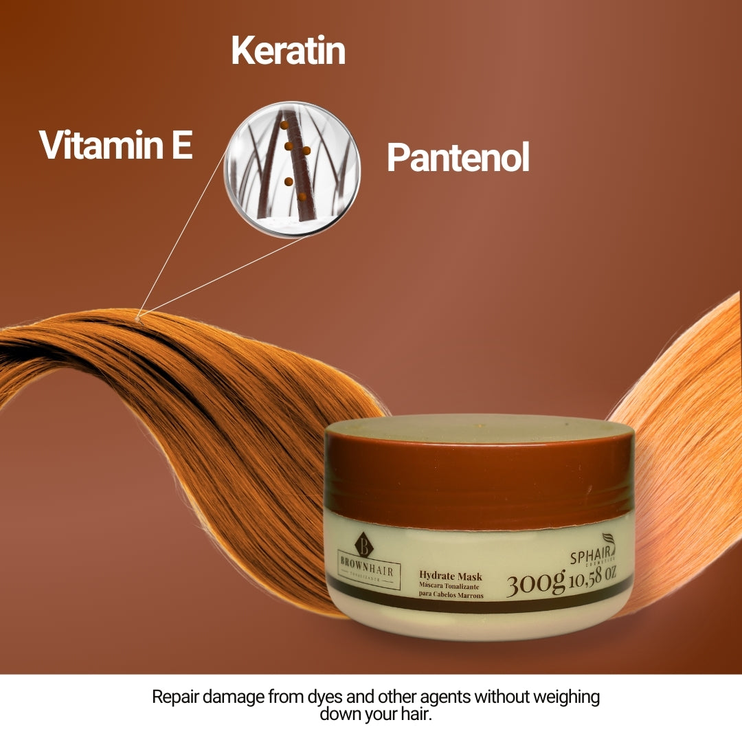 SP Hair Brown Toning Hair Mask | 300g |With Cocoa Butter, Vitamin E, And Wheat Protein | Enhance Hair Color + Hydration | Safe For Chemically Treated Hair & Pregnant Women